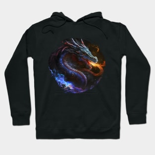 Angry dragon with red eyes Hoodie